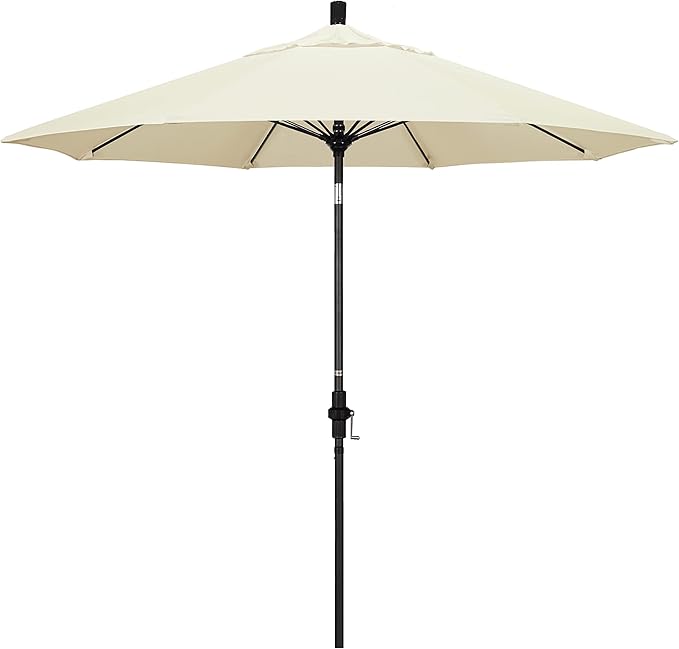 California Umbrella 9' Round Aluminum Pole Fiberglass Rib Market Umbrella