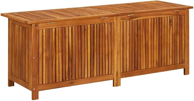 Patio Storage Box,deck box,outdoor storage box,wood deck box,box,patio furniture,for Patio, Lawn, Backyard, Outdoor Indoor,59"x19.6"x22.8" Solid Acacia Wood