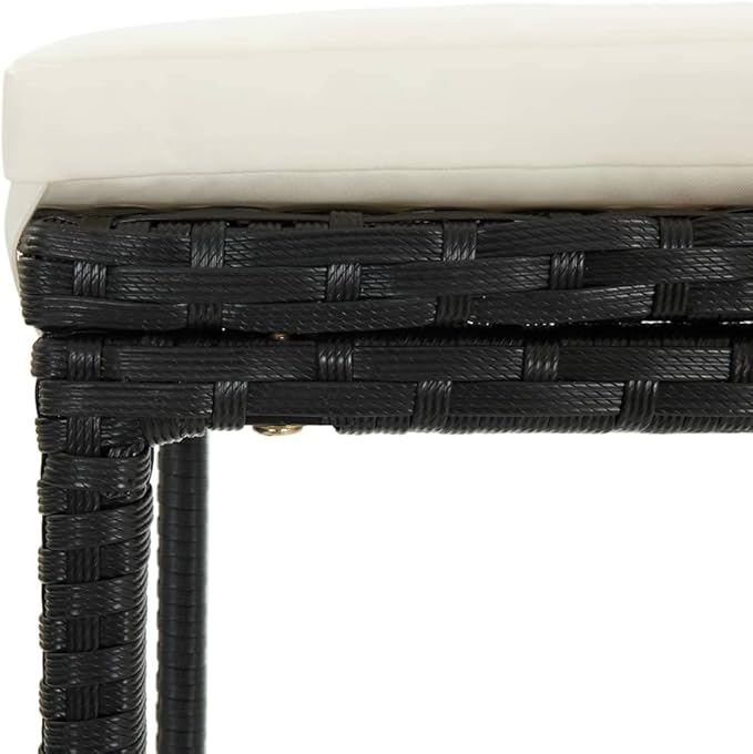5 Piece Patio Bar Set with Cushions,Garden Table and Chairs Sets,Garden Conversation Sets, Outdoor Patio Furniture,for Patio,Backyard,Garden,Poly Rattan Black
