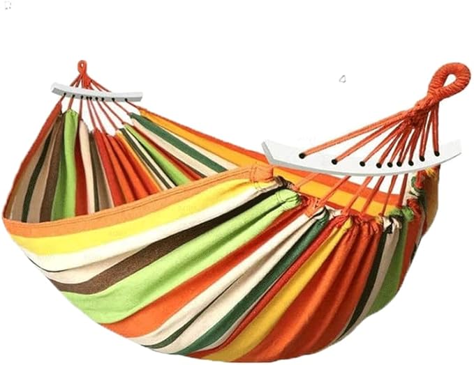 NOBRIM Camping Hammock Thickened Fabric Canvas Hammocks Travel Swing Hanging Bed with Bag Hammock for Travel Camping Camping Accessories