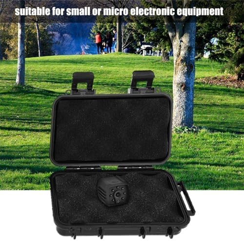 SIXRUN Outdoor Shockproof Sealed Storage Case, Model B, Black, ABS Material, 7.5x4.7x2.0 Inch