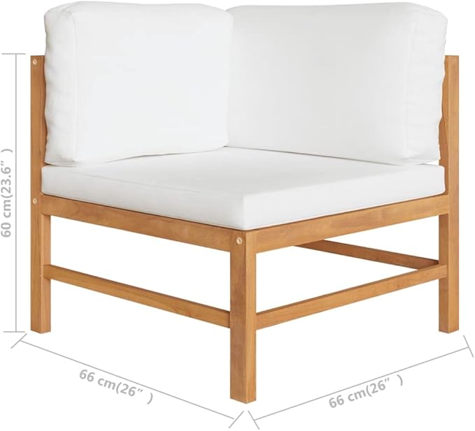 Patio Lounge Set with with Cream Cushions,Patio Furniture Sets,Patio Conversation Sets,Outdoor Furniture Sets,for Garden,Backyard,Outdoor,5 Piece Solid Teak Wood