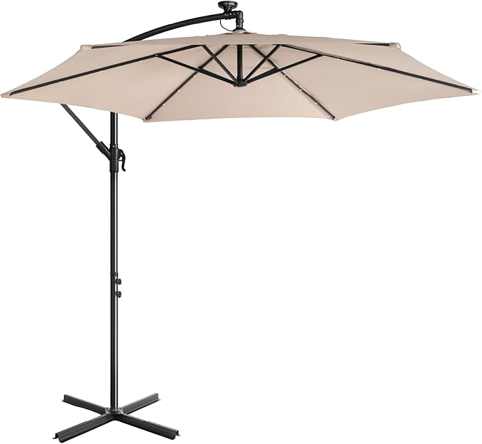 Bonnlo Patio Umbrella with Easy Push Button Tilt Outdoor Patio Umbrella Backyard Market Table Umbrella