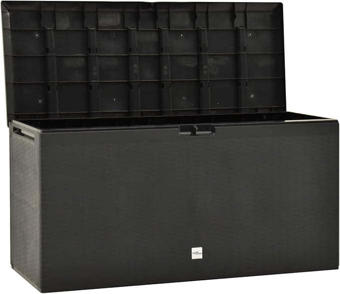 ZEYUAN Patio Storage Box Deck Storage Box Outdoor Storage Cabinet Waterproof Storage Containers Storage Outdoor Anthracite 44.9"x18.5"x23.6"