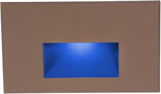 WAC Landscape Lighting, LEDme 120V LED Horizontal Indoor and Outdoor Step and Wall Light Blue in Bronze