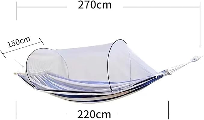 Portable Mosquito Net Hammock Canvas Outdoor Camping Swing with Insect-Proof Backyard(9)