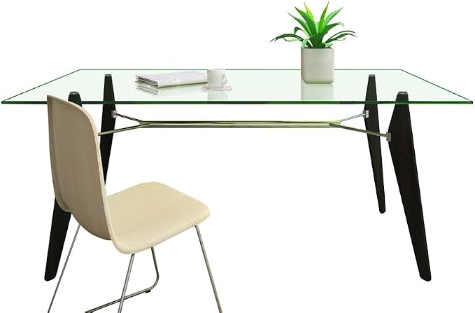 Dulles Glass 48X72 inch Rectangular Glass Table Top - Tempered - 1/4" Thick Glass Surface, Safe Flat Polished, Eased Corners, Multipurpose for Dining, Patio, Coffee and End Table