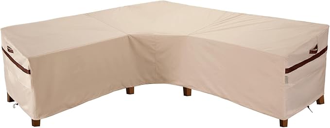 Patio V-Shaped Sectional Lounge Set Cover Waterproof 90''W x 90''L x 33.5''D x 31/26''H Outdoor Sofa Furniture Covers