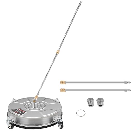 Dollate 15" Pressure Washer Surface Cleaner,for 2200-4000 PSI Pressure Washer 4GPM Maximum Flow,2 Replace Nozzles Power Washer Attachment for Concrete, Patio, Deck Cleaning
