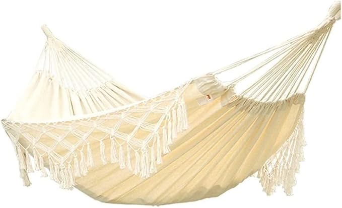 RUVOO Hammock Camping Hammock Recreation Hammock Bedroom Home Double Outdoor Autumn Tassel Adult Home Indoor Hammock Hammocks for Outside