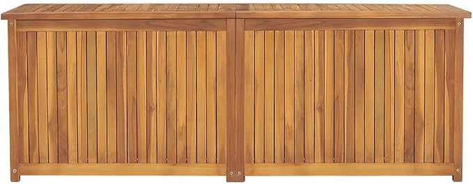 Solid Wood Outdoor Storage Bench,Solid Teak Wood Garden Deck Box Patio Storage Box with Liftable Top Outdoor Wooden Storage Container for Patio,Backyard,Poolside, 59.1"x19.7"x21.7"