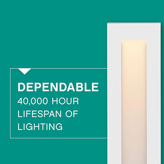 Hinkley Landscape Lighting LED Taper Deck Sconce, Tall Vertical, White, Add Security to Outdoor Living Spaces with Ultra-Durable Deck Lights, 12V, White Finish, Integrated LED Engine