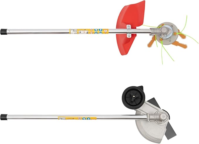 33CC Weed Wacker Gas Powered, 2-Stroke Straight Shaft Gas Weed Wacker with Air-Cooled System 2 Blade Heads Trimmer Edger Mower with 33.8 OZ Large Fuel Tank for Yard Garden Care