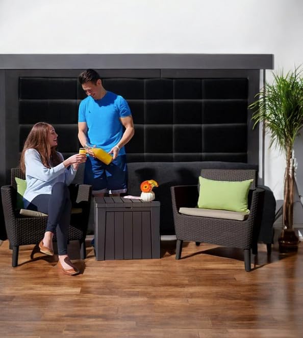 30 Gallon Deck Container,All-Weather Seamless Indoor Comfort Meets Outdoor Durability for Every Environmen (Brown)