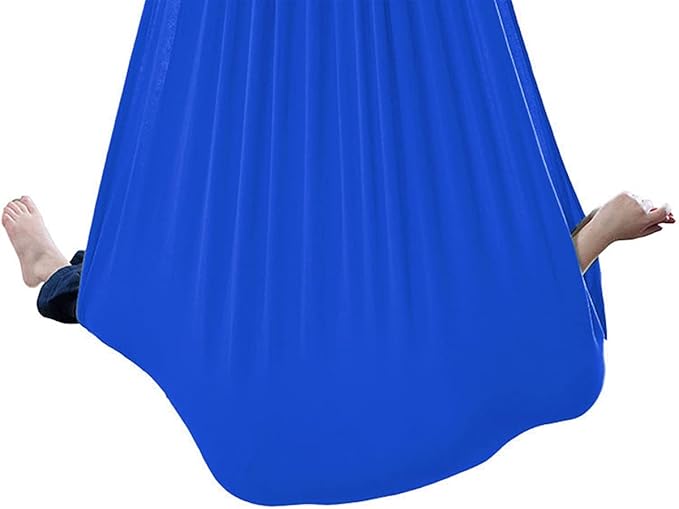 Sensory Swing for adults Indoor kids Therapy Swing Soothing Calming Snuggle Hammock durable soft strong fabric swing Beneficial to child's spatial awareness ( Color : Royal blue , Size : 1.5M x 2.8M )