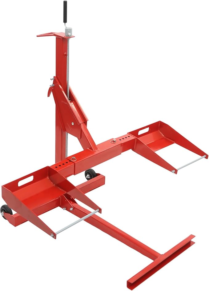 Lawn Mower Lift, Lawn Mower Jack for Maintenance and Repair 750lbs Lifting Capacity Zero Turn Mower Lift Car Lift Adjustable Wheel Span for Lifting and Repairing Garden Tractors, Lawn Mowers