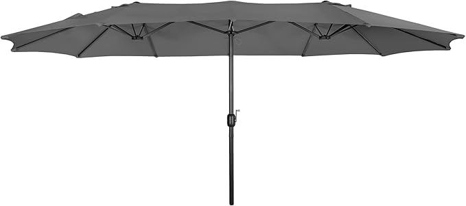 WO Home Furniture Patio Umbrella Twin Double (Extra Long) Outdoor Extra Long Umbrella 15' ft x 9' ft