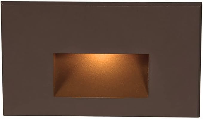 WAC Landscape Lighting, LEDme 120V LED Horizontal Indoor and Outdoor Step and Wall Light Amber 1800K LED in Bronze