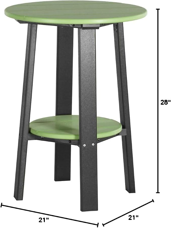 LuxCraft Deluxe End Table 28" Lime Green/Black