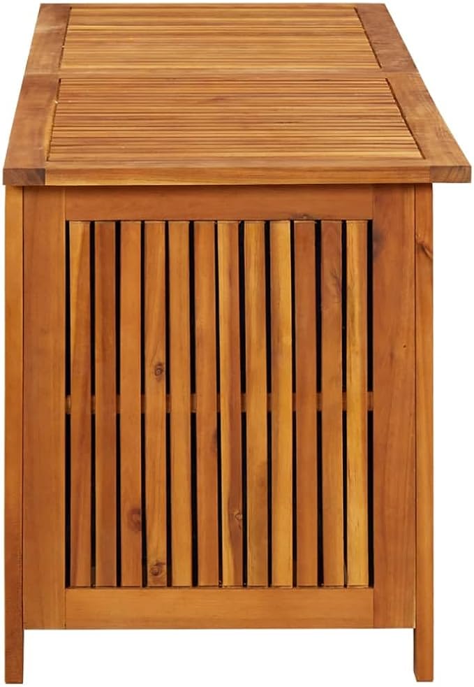 Wooden Deck Box Large Outdoor Storage for Patio Furniture, Garden Tools, Pool Supplies, Outdoor Backyard Patio Storage Deck Box Container, 59.1"x19.7"x22.8" Solid Acacia Wood