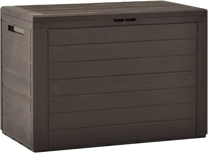 shubiao Patio Patio Storage Box，Pool Storage Boxes Outdoor Waterproof, Deck Decor Outdoor Bench, Patio Bench Outdoor Storage Box Brown 30.7"x17.3"x21.7"