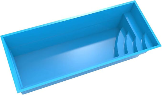Versatile Fiberglass Pools In Ground Pools - Excellence Prefab Pools with 10 Styles and Customization Options (17.72'×7.21'×4.59')