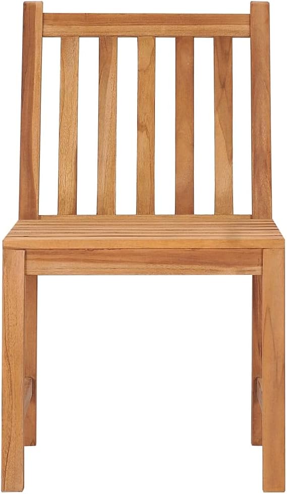 5 Piece Garden Dining Set 31.5 x 31.5 Inch Solid Teak Wood Outdoor Patio Furniture Table with 4 Chairs for Backyard Deck Balcony Poolside Use Weather Resistant Waterproof