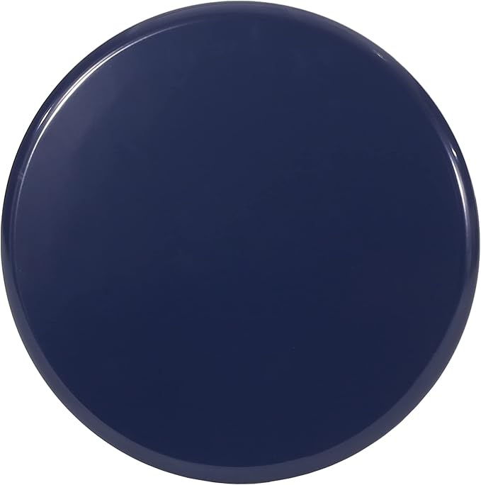 Merax Outdoor Iron Side Tables Set of 2 (15"x21", 12"x17") Modern Art Flared Design Weather Resistant End Table for Indoor Outdoor Patio Backyard Pool (Navy Blue)