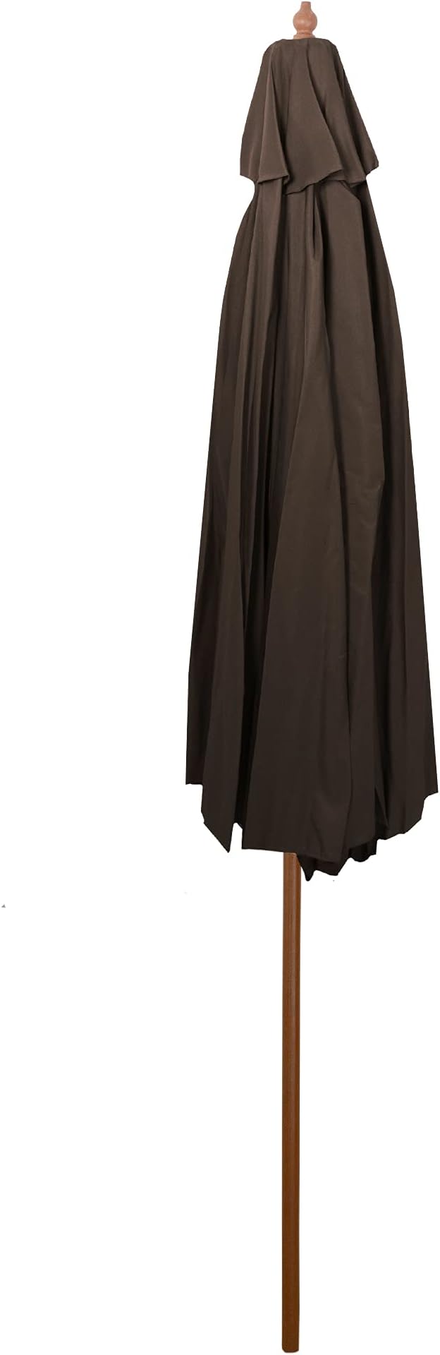 Northlight 8.5ft Outdoor Patio Market Umbrella with Wooden Pole, Brown