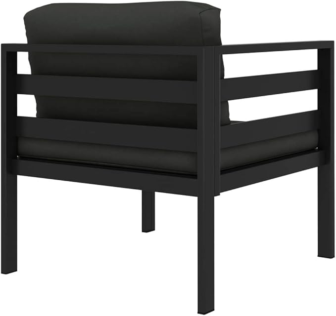 6 Piece Patio Lounge Set,Outdoor Garden Conversation Set,Patio Outdoor Set Suitable Suitable for Patio,Deck,Balcony with Cushions Aluminum Anthracite