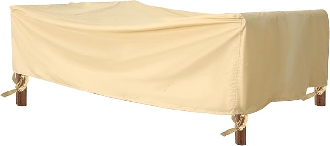 Patio Furniture Cover,Waterproof for Outdoor Dining Table and Chair Cover, Furniture Sofa Set Covers, patio table cover, 126"W x 83"D x 27.5"H Beige