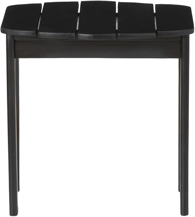 Linon Jayce Black Solid Wood Adirondack Two Piece Chair and Side Table Set
