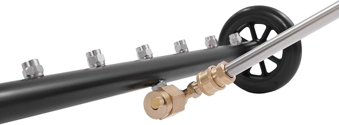 22in Ressure Washer Water Broom, 2 in 1 Pressure Washer Attachment W/ 7 Nozzles, Under Car Pressure Washer Attachment, Universal 1/4 Connector, 4000 Psi for Removing Mud & Sediment Deposits. (Black)