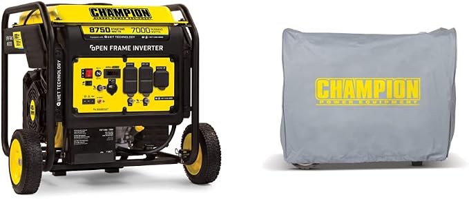 Champion Power Equipment 100520 8750-Watt DH Series Open Frame Inverter Electric Start & Storage Cover for 3000-Watt or Higher Inverter Generators