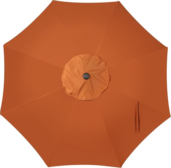 Blissun 10FT Outdoor Patio Umbrella, Outdoor Table Umbrella, Yard Umbrella, Market Umbrella with 8 Sturdy Ribs, Push Button Tilt and Crank
