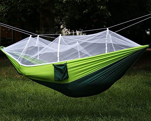 FixtureDisplays® Portable Hammock Jungle Camping with Mosquito Net Outdoor Hanging Sleeping Bed 16117NEW-2D