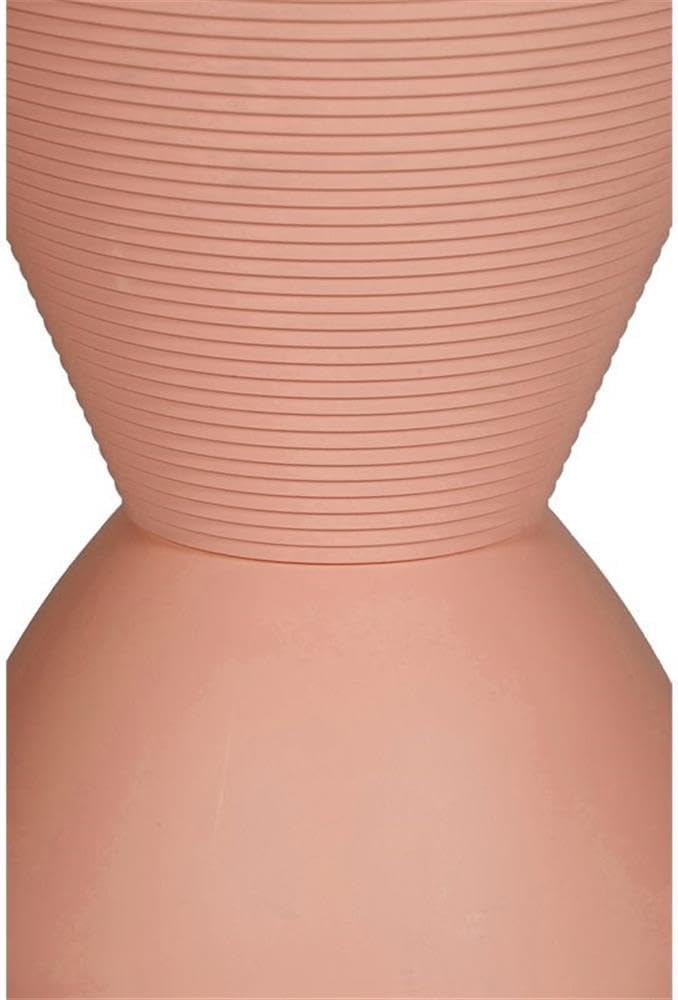 Afuera Living Modern Polypropylene Side Table, 17 in H x 12 in W, Pink Finish, Lightweight Indoor/Outdoor End Table, Mid-Century Style for Sofa or Sectional