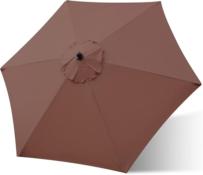 Sunnyglade 7.5ft Patio Umbrella Replacement Canopy Market Umbrella Top Outdoor Umbrella Canopy with 6 Ribs