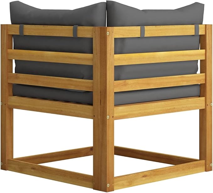 Patio Lounge Set with Cushion,Outdoor Patio Furniture,Outdoor Chat Conversation Set,Garden Furniture Sets,for Patio,Backyard,Garden,Outdoor,3 Piece Solid Acacia Wood