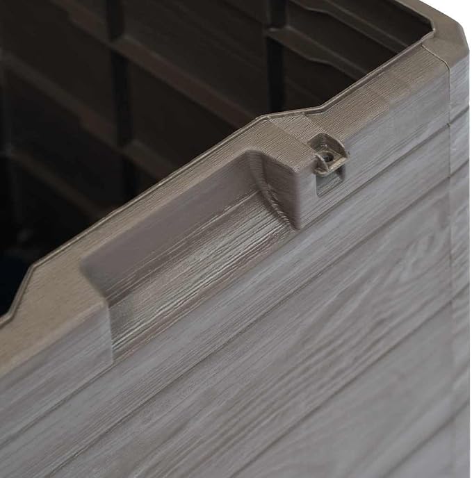 vidaXL Storage Box Brown Plastic Medium Garden Storage Box Square