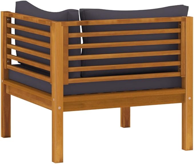 Patio Lounge Set with Cushion,Patio Furniture Sets,Patio Conversation Sets,Outdoor Furniture Sets,for Garden,Backyard,Outdoor,5 Piece Solid Acacia Wood