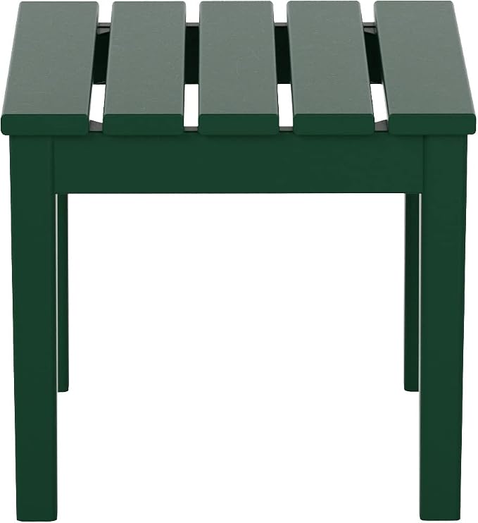 WestinTrends Ashore Outdoor Patio Modern Adirondack Side Table, Dark Green
