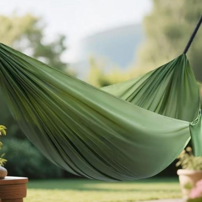 Camping Hammock Lightweight Portable Double Swing with 2 Tree Straps, Heavy Duty Parachute Nylon Bed for Backpacking Hiking Beach, Outdoor Essentials for Backyard Patio Camping Gear (Royal Blue)