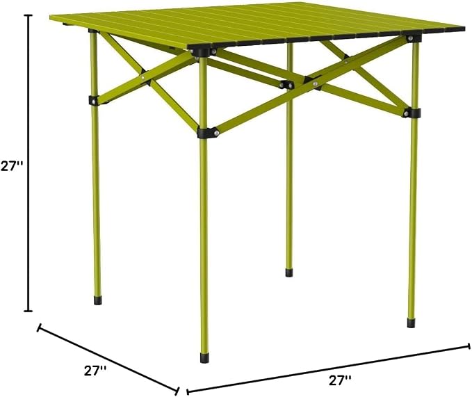 TA2727G Tall Aluminum Portable Table with Carrying Bag, Green