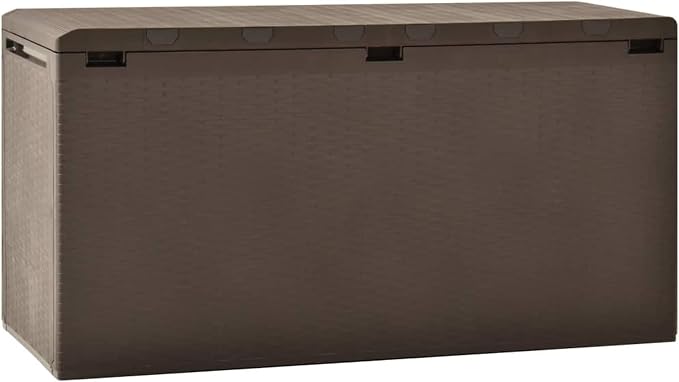 Patio Storage Box Deck Storage Box Outdoor Storage Cabinet Waterproof Storage Containers Storage Outdoor Brown 44.9"x18.5"x23.6"