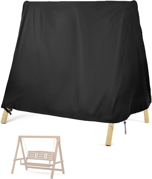 Kasla Outdoor Swing Cover, Waterproof and Heavy-Duty, Cover for Patio A Frame Swing Set & Porch Glider Hammock & Porch Swing Stand - 66" Lx48.8 Wx66 H