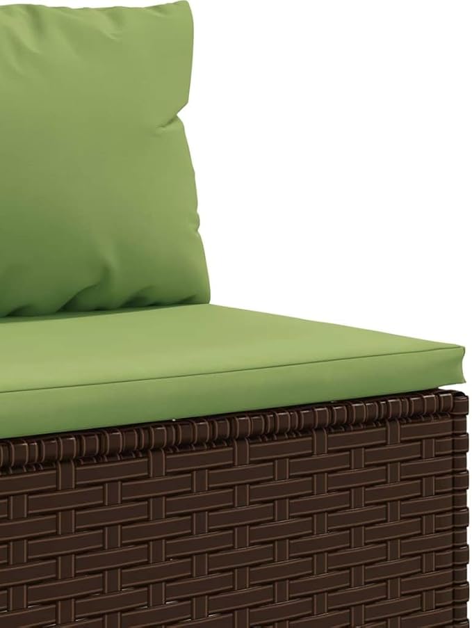 Outdoor Seating Furniture,Outdoor Conversation Sets,7 Piece Patio Lounge Set with Cushions Brown Poly RattanSuitable for Patio, Garden, Gazebo Low