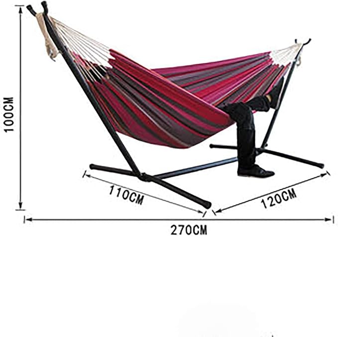 Camping Hammock Bed Camping Hammock with Stand Home Indoor and Outdoor Portable Detachable Folding Swing for Ideal for Beach Travel Hammock Swing (Color : 4)