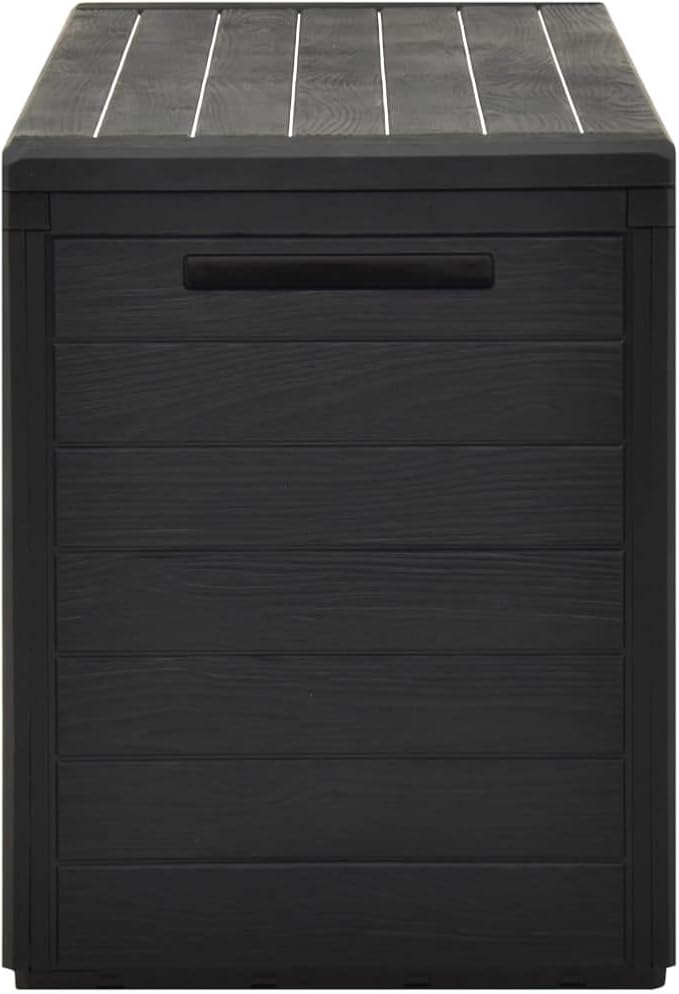 Deck Boxes Outdoor Waterproof, Large Patio Resin Storage Box Bench Indoor/Outdoor Container for Patio Cushions,Garden Storage Box Anthracite 45.7"x17.3"x21.7"