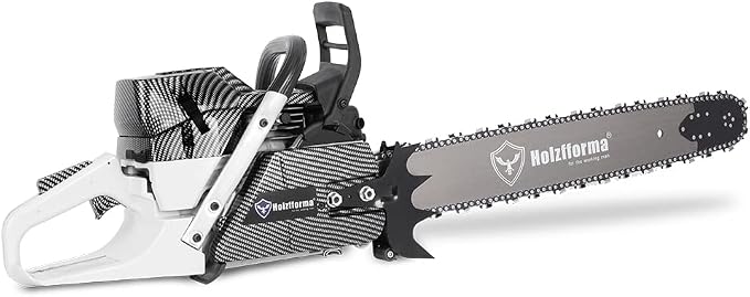 Holzfforma 71cc G372 PRO Chainsaw with 3/8".058" 24Inch 84DL Guide Bar and Saw Chain Nikasil Cylinder Meteor Piston Caber Ring Double Bumper Strips Normal Handle Bar